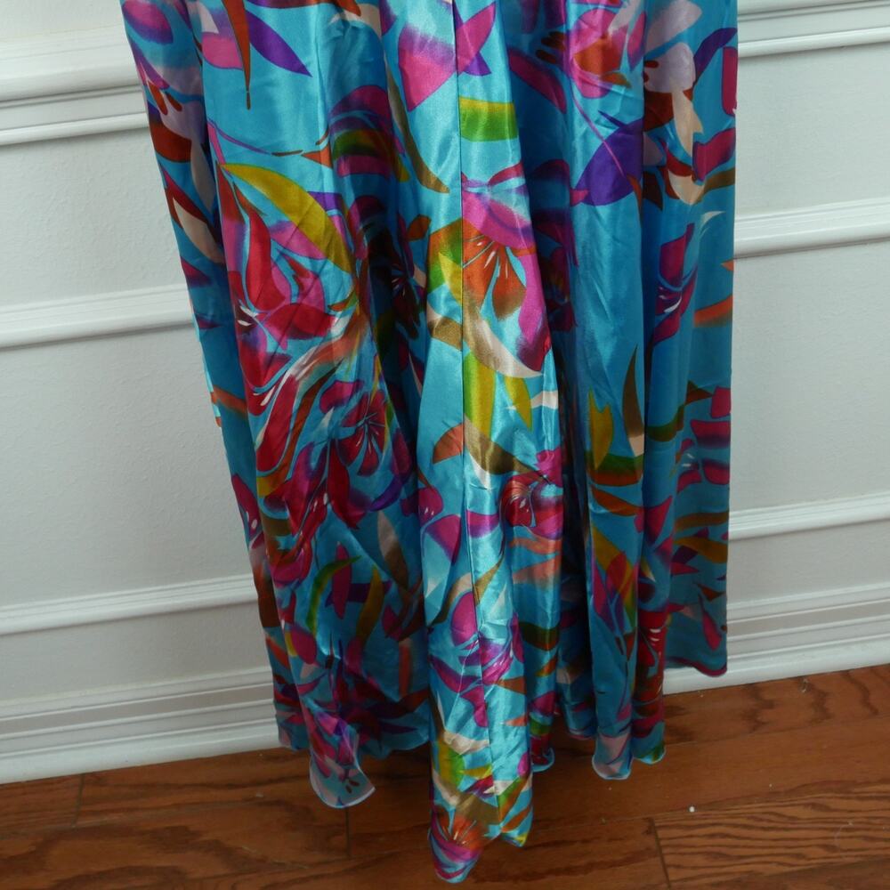 Vintage Cache Size 2 Gown Formal Maxi Dress Silk Y2K Fairy Hoco Glam Baddie Prom - Picture 7 of 13